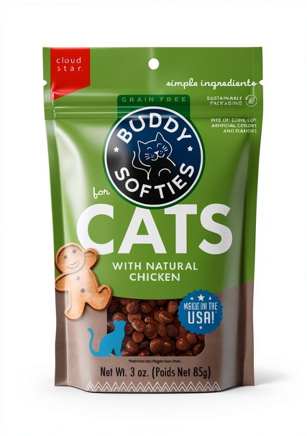Buddy Biscuits Soft Cat Treats Natural Chicken Grain Free-0