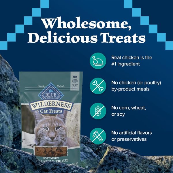 BLUE Wilderness Grain-Free Cat Treats Chicken Trout-6