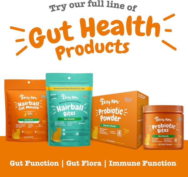 Zesty Paws Hairball Cat Squeeze Treats for Gut Health-5