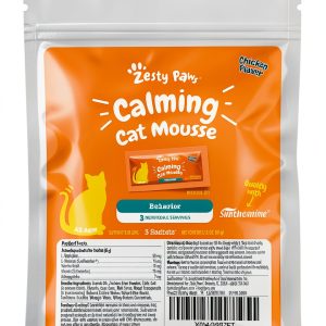 Calming Cat Mousse Zesty Paws Relaxation Supplement for Cats-0