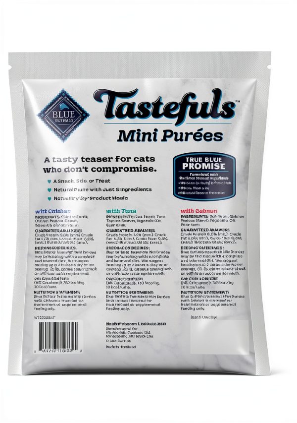 Blue Buffalo Tastefuls Mini Purées Cat Treats Topper Snack-1