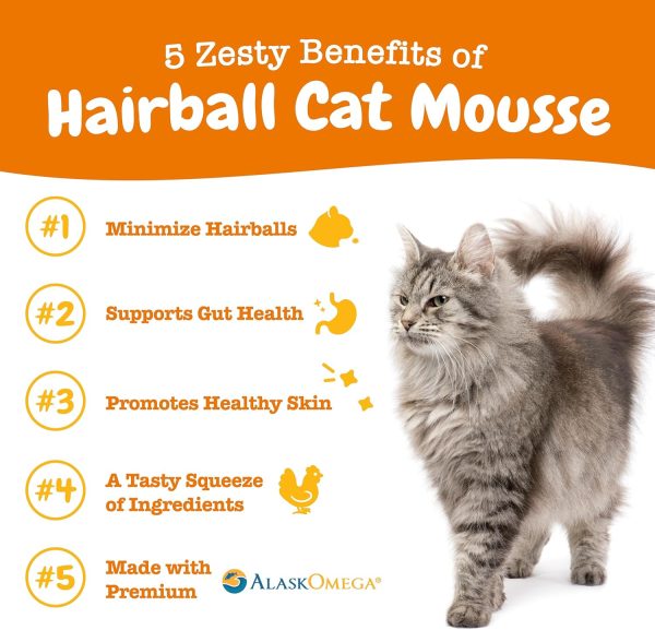 Zesty Paws Hairball Cat Squeeze Treats for Gut Health-1