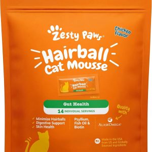 Zesty Paws Hairball Cat Squeeze Treats for Gut Health-0