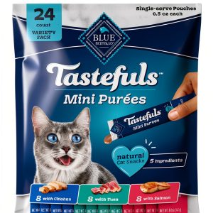 Blue Buffalo Tastefuls Mini Purées Cat Treats Topper Snack-0