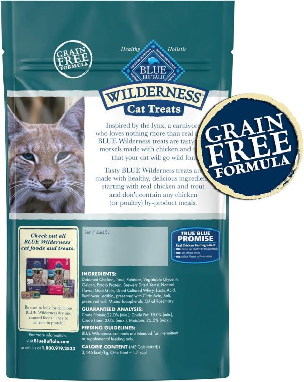 BLUE Wilderness Grain-Free Cat Treats Chicken Trout-1