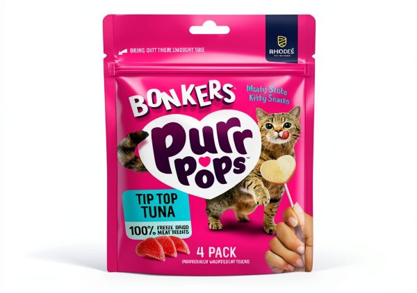 Bonkers Freeze Dried Tuna Cat Treats Lickable Purr Pops-0
