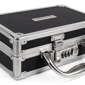Vaultz Combination Lock Medicine Box Black Chrome-0