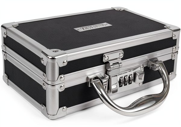 Vaultz Combination Lock Medicine Box Black Chrome-0