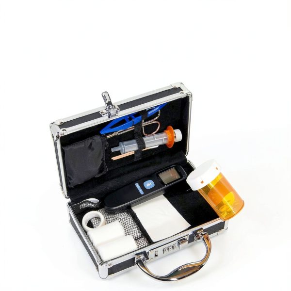 Vaultz Combination Lock Medicine Box Black Chrome-6