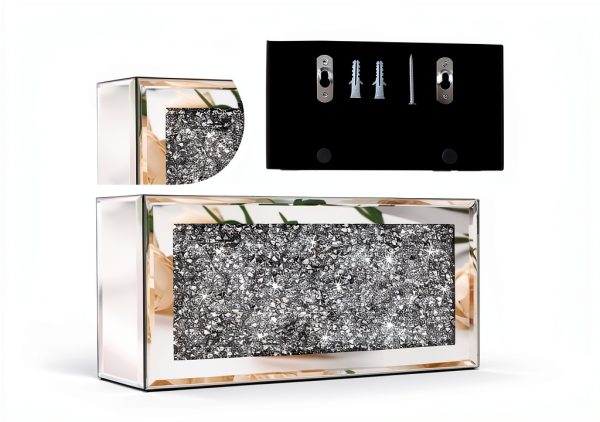Gothico Silver Glass Remote Holder RH01 Wall Mount Modern Art Deco-2