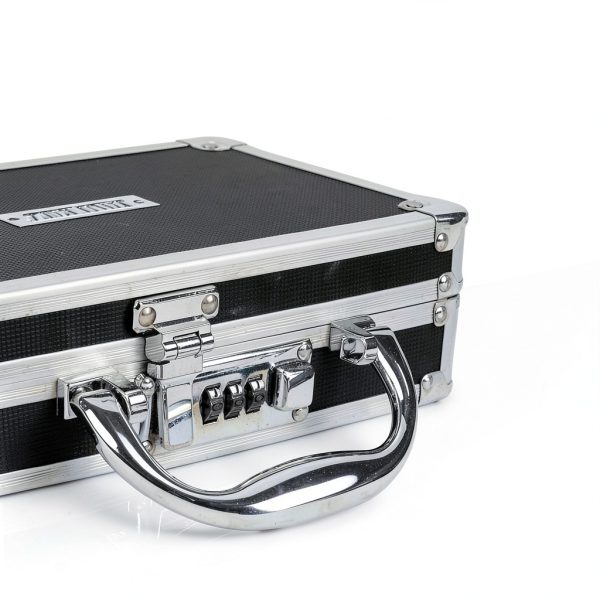 Vaultz Combination Lock Medicine Box Black Chrome-7
