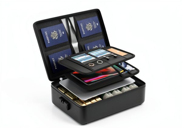 Fireproof Document Box GroTheory Black Portable-3