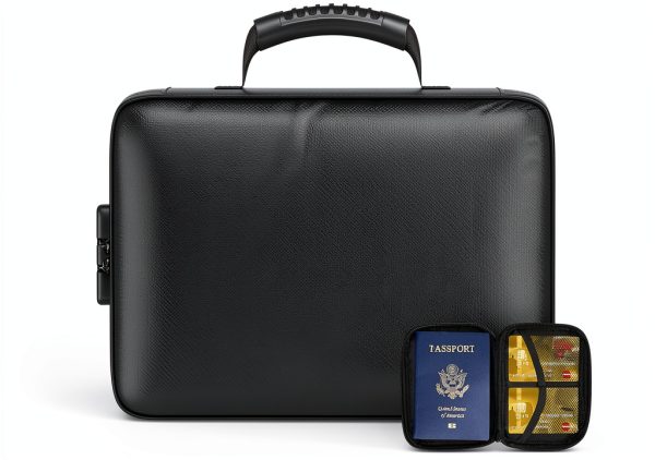 Fireproof Document Box GroTheory Black Portable-6