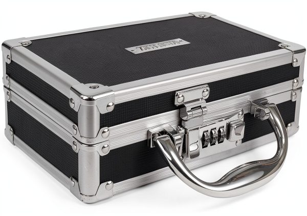 Vaultz Combination Lock Medicine Box Black Chrome-3