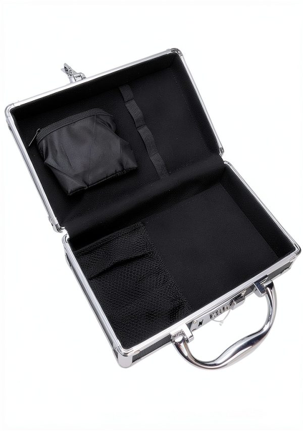 Vaultz Combination Lock Medicine Box Black Chrome-2