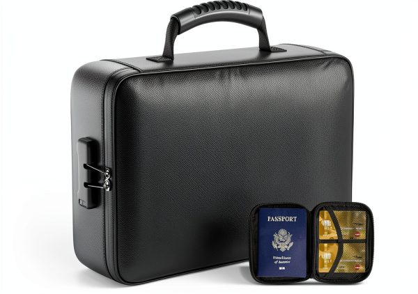Fireproof Document Box GroTheory Black Portable-7