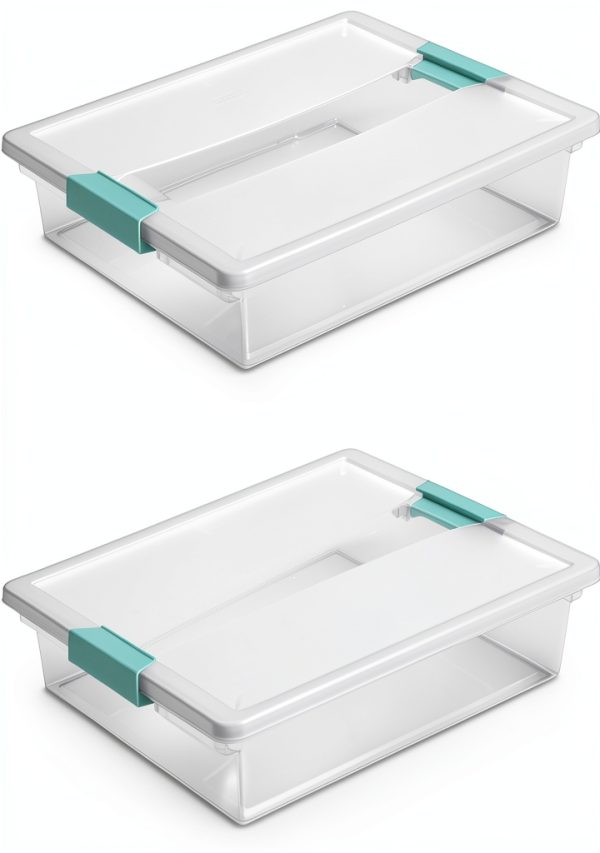 Sterilite Clear Stackable Storage Box 2 Pack-0
