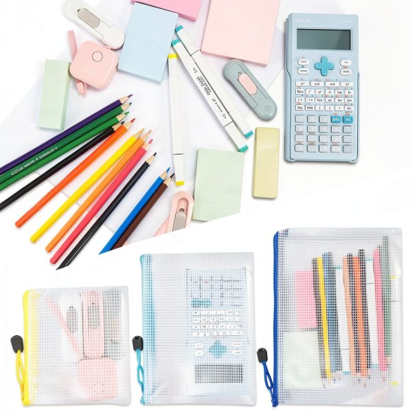 UMETDO Zipper Document Organizer Set 24pcs Multi-Color Plastic Pouches-4