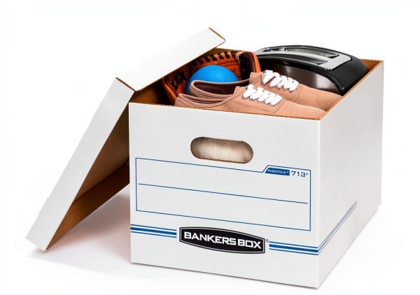 Bankers Box White Cardboard File Box with Lid 30 Pack-6