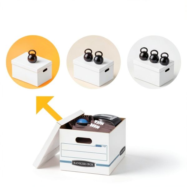 Bankers Box 6 Pack Cardboard File Box with Flip Top Lid 15L-4