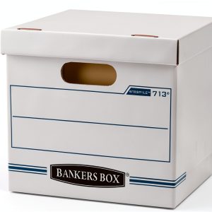 Bankers Box 6 Pack Cardboard File Box with Flip Top Lid 15L-0