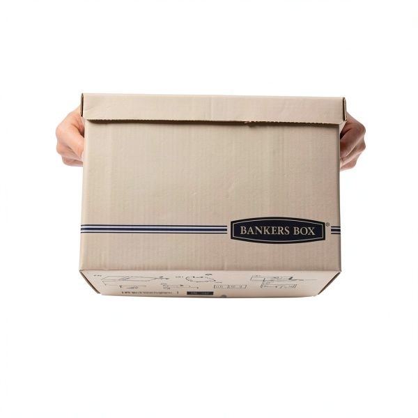 Bankers Box 6 Pack Cardboard File Box with Flip Top Lid 15L-7
