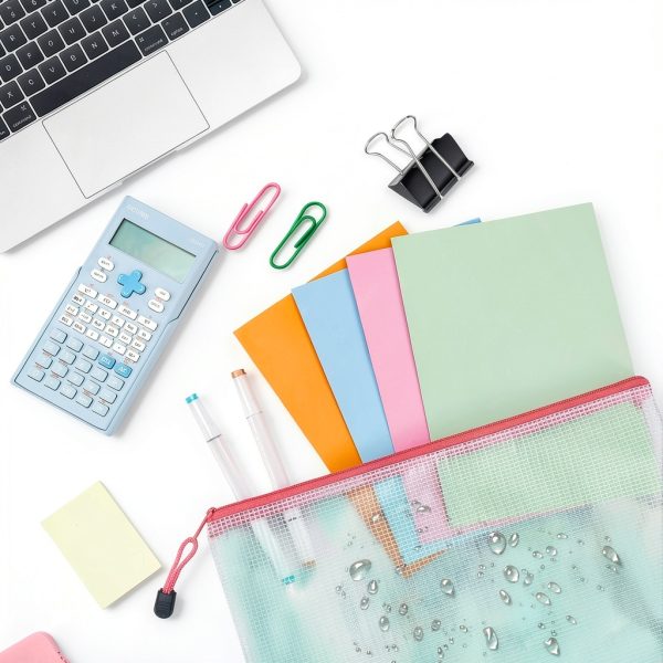 UMETDO Zipper Document Organizer Set 24pcs Multi-Color Plastic Pouches-3