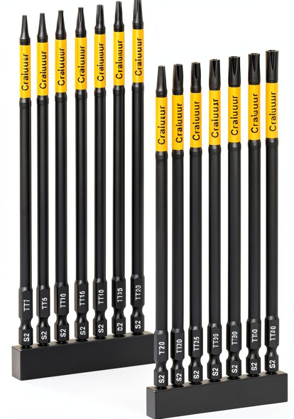 Impact Long Torx Bit Set 14PC 6" by Craluuur Hex-Shank Steel-0